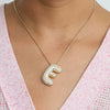 Wholesale Necklace Brass Copper Letter Pendant Electroplating For Women