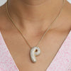 Wholesale Necklace Brass Copper Letter Pendant Electroplating For Women