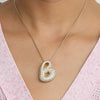 Wholesale Necklace Brass Copper Letter Pendant Electroplating For Women