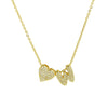 Wholesale Necklace Copper Brass Inlaid Heart Shape Pendant With Letters Numbers Text Electroplating For Women