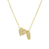 Wholesale Necklace Copper Brass Inlaid Heart Shape Pendant With Letters Numbers Text Electroplating For Women