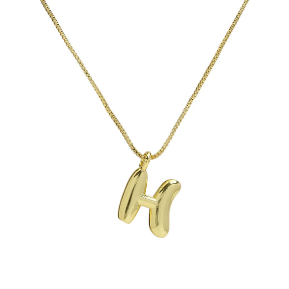Wholesale Necklace Copper Brass Letters Numbers Text Electroplating Style