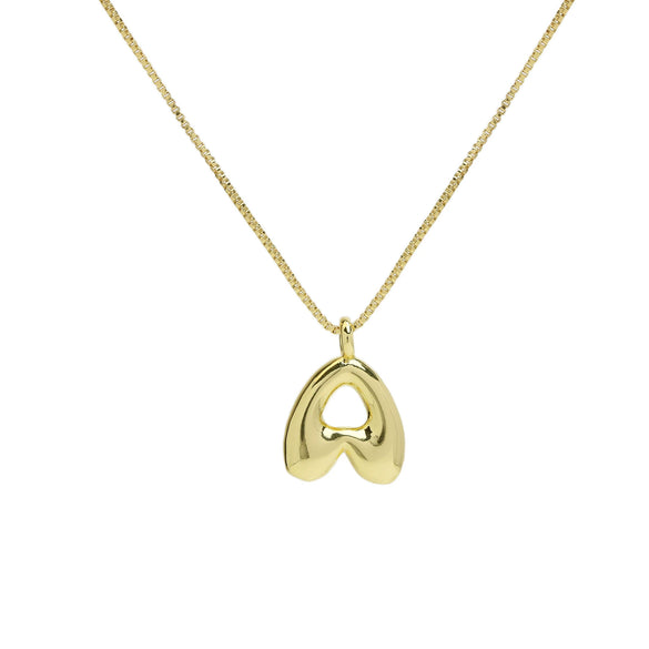 Wholesale Necklace Copper Brass Letters Numbers Text Electroplating Style