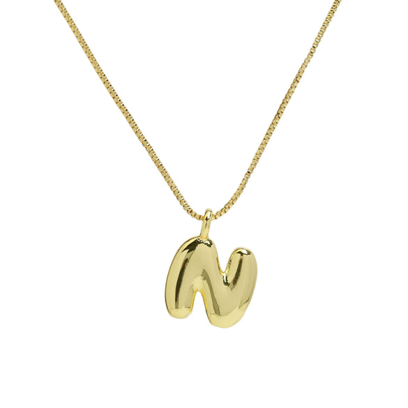 Wholesale Necklace Copper Brass Letters Numbers Text Electroplating Style