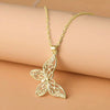 Wholesale Necklace Copper Butterfly Pendant Hollow Electroplated Ochain Women's