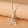 Wholesale Necklace Copper Butterfly Pendant Hollow Electroplated Ochain Women's