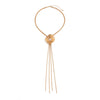 Wholesale Necklace Copper Chain Imitation Pearls Flower Shape Electroplating Women's