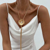 Wholesale Necklace Copper Chain Imitation Pearls Flower Shape Electroplating Women's