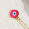 Wholesale Necklace Copper Dripping Oil Geometric Devil's Eye Pendant Electroplating For Women