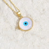 Wholesale Necklace Copper Dripping Oil Geometric Devil's Eye Pendant Electroplating For Women