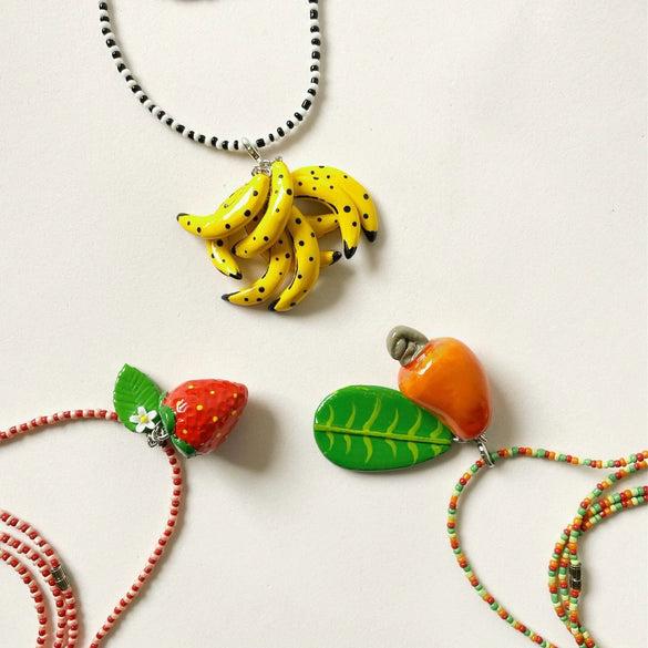 Wholesale Necklace Copper Fruit Style Electroplated Pendant