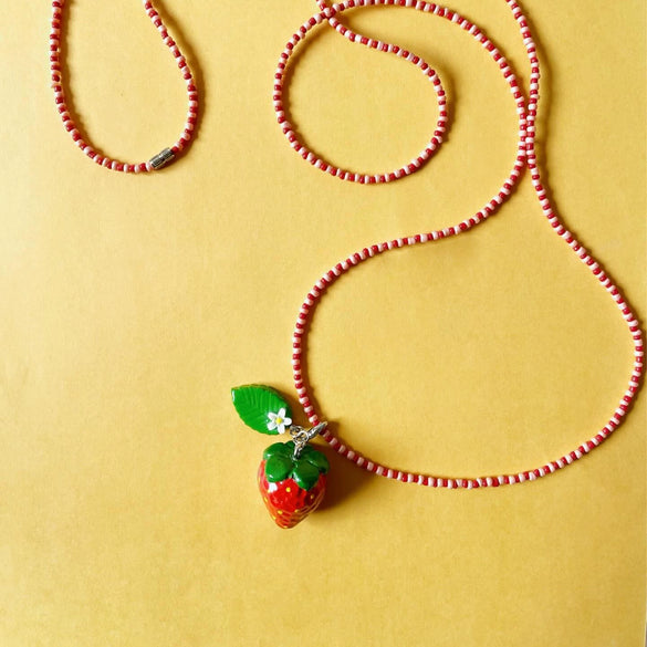 Wholesale Necklace Copper Fruit Style Electroplated Pendant