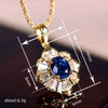 Wholesale Necklace Copper Geometric Flower Pendant Mixed Gemstone Setting Electroplating For Women