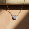 Wholesale Necklace Copper Geometric Mixed Gemstone Inlay Zirconia O Chain Pendant For Women
