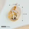 Wholesale Necklace Copper Geometric Pendant Oil Painting Electroplating Women's