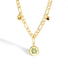 Wholesale Necklace Copper Geometric Skull Punk Style Electroplated For Women Ochain