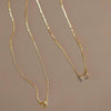 Wholesale Necklace Copper Geometric Zircon Mixed Gemstone Setting Sweet Style For Women