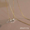 Wholesale Necklace Copper Geometric Zircon Mixed Gemstone Setting Sweet Style For Women