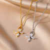 Wholesale Necklace Copper Gold Platinum Microinlaid Zircon Cross Pendant Ochain Light Luxury Retro Style For Women