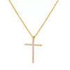 Wholesale Necklace Copper Gold Platinum Microinlaid Zircon Cross Pendant Ochain Light Luxury Retro Style For Women