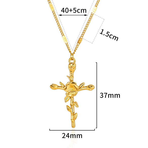 Wholesale Necklace Copper Goldplated Geometric Leaves Pattern Electroplating Unisex