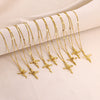 Wholesale Necklace Copper Goldplated Geometric Leaves Pattern Electroplating Unisex