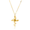 Wholesale Necklace Copper Goldplated Geometric Leaves Pattern Electroplating Unisex