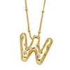 Wholesale Necklace Copper Goldplated Inlaid Zircon With Letters Pattern Ochain