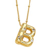 Wholesale Necklace Copper Goldplated Inlaid Zircon With Letters Pattern Ochain