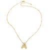 Wholesale Necklace Copper Goldplated Inlaid Zircon With Letters Pattern Ochain