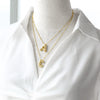 Wholesale Necklace Copper Goldplated Inlaid Zircon With Letters Pattern Ochain
