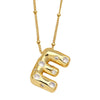 Wholesale Necklace Copper Goldplated Inlaid Zircon With Letters Pattern Ochain