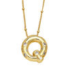 Wholesale Necklace Copper Goldplated Inlaid Zircon With Letters Pattern Ochain