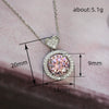 Wholesale Necklace Copper Heart Geometric Shaped Inlaid Zircon Women's Pendant Necklace Ochain
