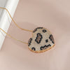 Wholesale Necklace Copper Heart Shape Leopard Snake Pattern Electroplated For Women