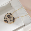 Wholesale Necklace Copper Heart Shape Leopard Snake Pattern Electroplated For Women