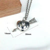Wholesale Necklace Copper Heart Shaped Mixed Gem Inlay Water Wave Chain Electroplating Retro Fashion