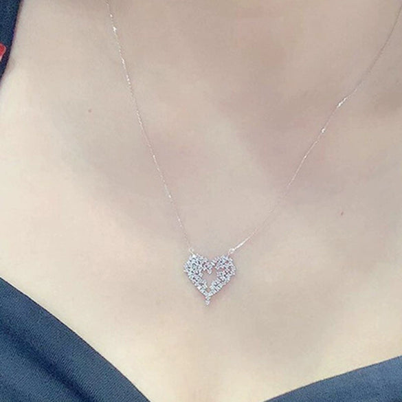 Wholesale Necklace Copper Heartshaped Mixed Gem Inlay With Zircon Ochain