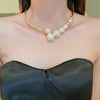 Wholesale Necklace Copper Imitation Pearl Geometric Retro High Elegant For Women