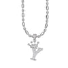 Wholesale Necklace Copper Inlaid Zircon Letter Hip Hop Men's Melon Seed Chain