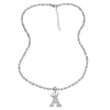 Wholesale Necklace Copper Inlaid Zircon Letter Hip Hop Men's Melon Seed Chain