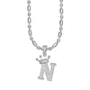 Wholesale Necklace Copper Inlaid Zircon Letter Hip Hop Men's Melon Seed Chain