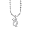 Wholesale Necklace Copper Inlaid Zircon Letter Hip Hop Men's Melon Seed Chain