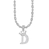 Wholesale Necklace Copper Inlaid Zircon Letter Hip Hop Men's Melon Seed Chain