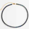 Wholesale Necklace Copper 18K Rectangular Horizontal Claw Chain Diamond Zircon Women's