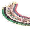 Wholesale Necklace Copper 18K Rectangular Horizontal Claw Chain Diamond Zircon Women's