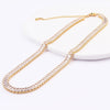 Wholesale Necklace Copper 18K Rectangular Horizontal Claw Chain Diamond Zircon Women's