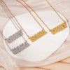 Wholesale Necklace Copper Light Luxury Style English Letter Pendant O Word Chain Mixed Gemstone Setting Electroplating For Women