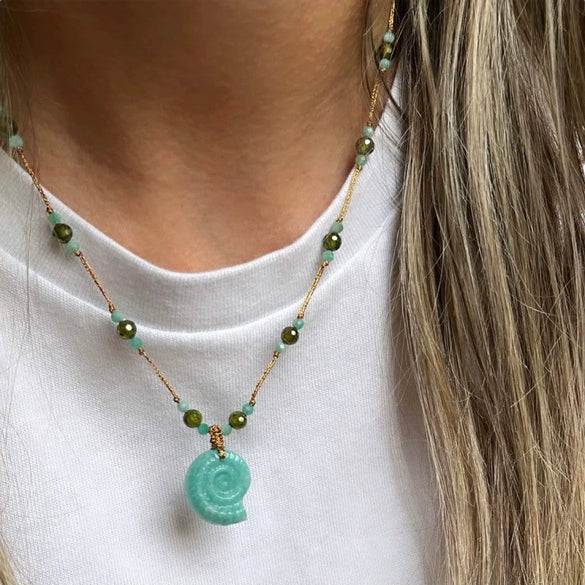 Wholesale Necklace Copper Marine Animal Zodiac Geometric Style Stainless Steel Vacuum Plating