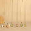 Wholesale Necklace Copper Mixed Gem Inlay Cartoon Character Electroplating Ochain For Women